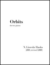 Orbits for two pianos piano sheet music cover